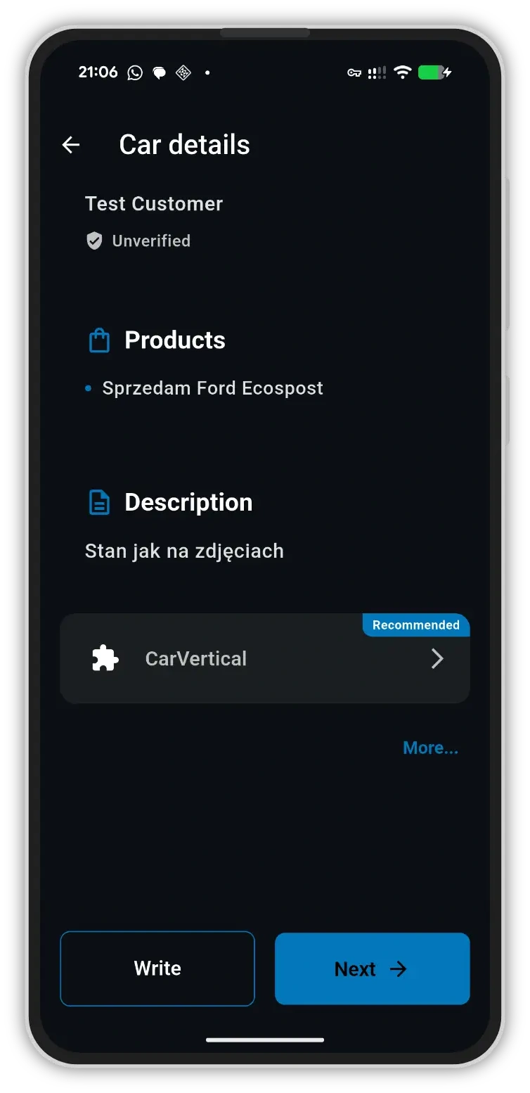 MotorsBot Smart Contracts i podpis cyfrowy